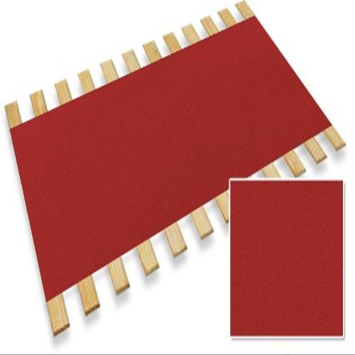Twin Size Wood Bed Slats with Red Canvas Fabric - Cut to the Custom Width of Your Choice - Help Support Your Box Spring and Mattress (37.25" Wide)