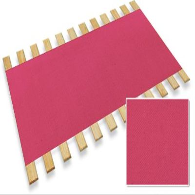 Twin Size Wood Bed Slats with a Fushia Canvas Fabric - Cut to The Custom Width of Your Choice - Help Support Your Box Spring and Mattress (40.50" Wide)