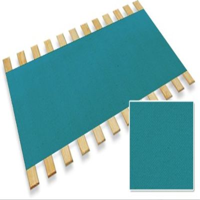 Twin Size Wood Bed Slats with Turquoise Canvas Fabric - Cut to the Custom Width of Your Choice - Help Support Your Box Spring and Mattress (37.75" Wide)