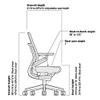 Steelcase Gesture Office Chair - Cogent: Connect Wasabi Fabric, Medium Seat Height, Shell Back, Dark on Dark Frame, Lumbar Support view 2