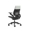 Steelcase Gesture Office Chair - Cogent: Connect Nickel Fabric, High Seat Height, Wrapped Back, Dark on Dark Frame, Polished Aluminum Base view 1