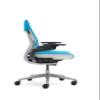 Steelcase Gesture Office Chair - Cogent: Connect Concord Fabric, Low Seat Height, Wrapped Back, Light on Light Frame view 4