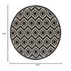 SAFAVIEH Washable Rug Outdoor Courtyard Collection - 7'10" Round, Black & Beige, Non-Shedding & Easy Cleaning, Ideal for Patio, Backyard, Mudroom (CY6902-266) view 2