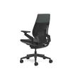 Steelcase Gesture Office Chair - Cogent: Connect Graphite Fabric, Low Seat Height, Wrapped Back, Dark on Dark Frame, Polished Aluminum Base, Lumbar Support view 1
