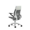 Steelcase Gesture Office Chair - Cogent: Connect Nickel Fabric, High Seat Height, Wrapped Back, Light on Dark Frame, Polished Aluminum Base, Lumbar Support view 1