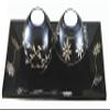 3-Piece Wooden Tealight Candle Holder Set (Savannakhet Style, Black) view 1