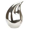 Urns UK 8-inch Metal Tiverton Cremation Urn, Nickel/Silver view 1