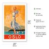 Oslo - The Capital of Norway - Vintage Travel Poster by Rohder c.1930s - Fine Art Matte Paper Print (Unframed) 20x26in view 2
