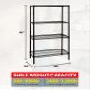 QUANTUM STORAGE SYSTEMS WR54-2448BK Starter Kit Wire Shelves Black Epoxy 4 Shelves 54" H x 48" W x 24" D view 2
