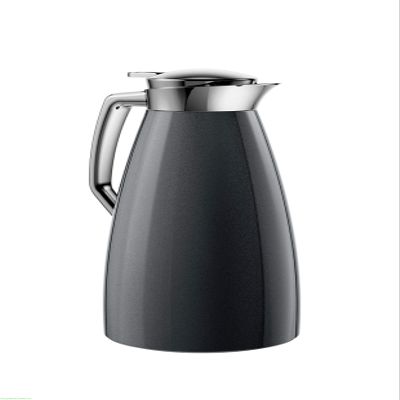 Emsa 514188 Plaza Quick-Tip vacuum jug, 1.0 litres, carbon, 1