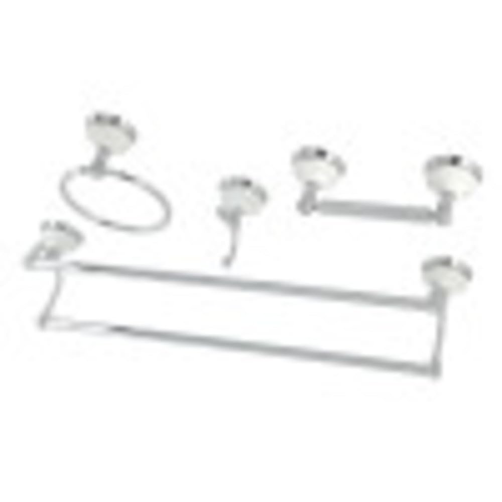 Kingston Brass BAK1113478C Victorian 4-Piece 24-Inch Dual Towel Bar Bathroom Accessory Set in Polished Chrome