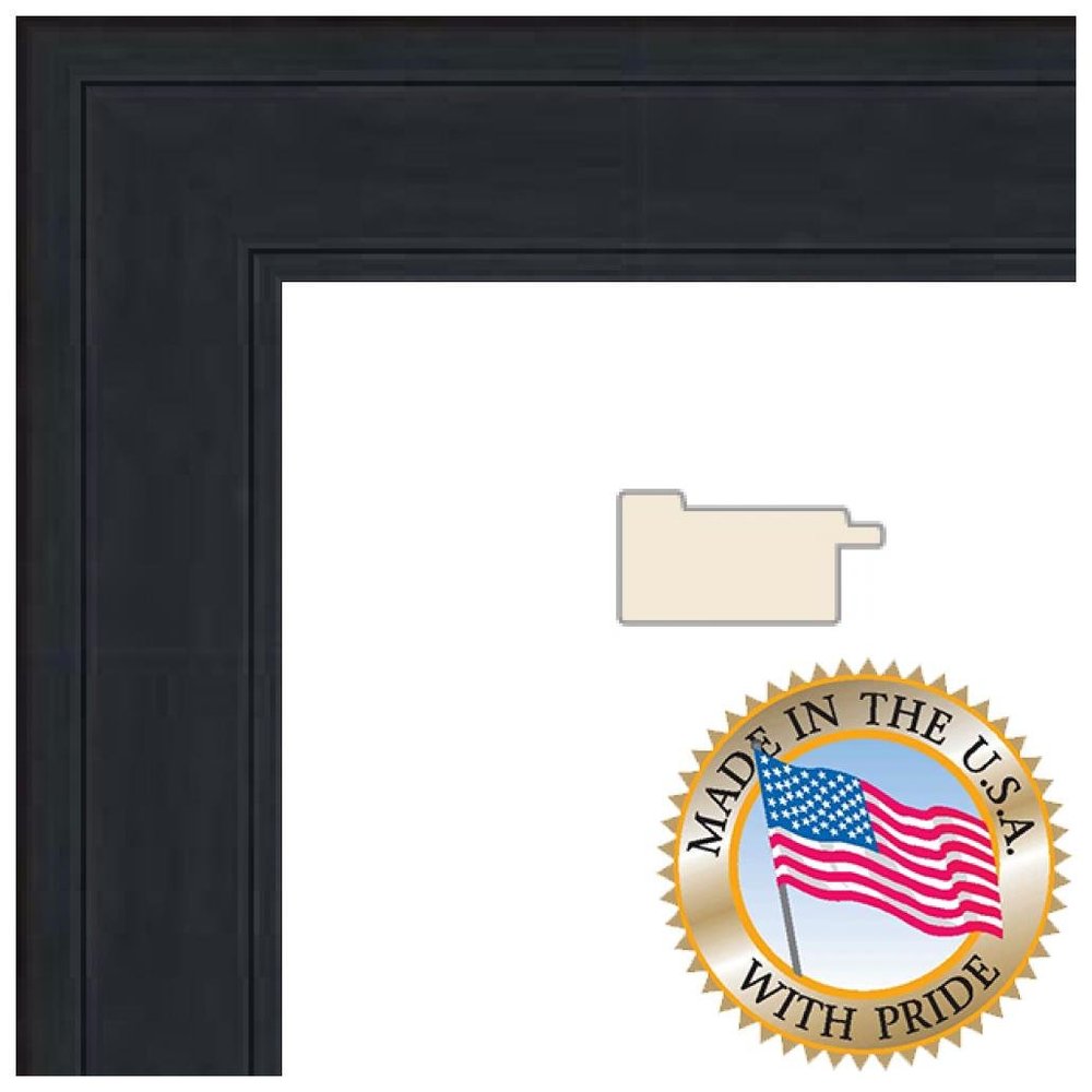 ArtToFrames 18x25 inch Black Stain on Pine Wood Picture Frame, FBPL0066-80206-YBLK-18x25