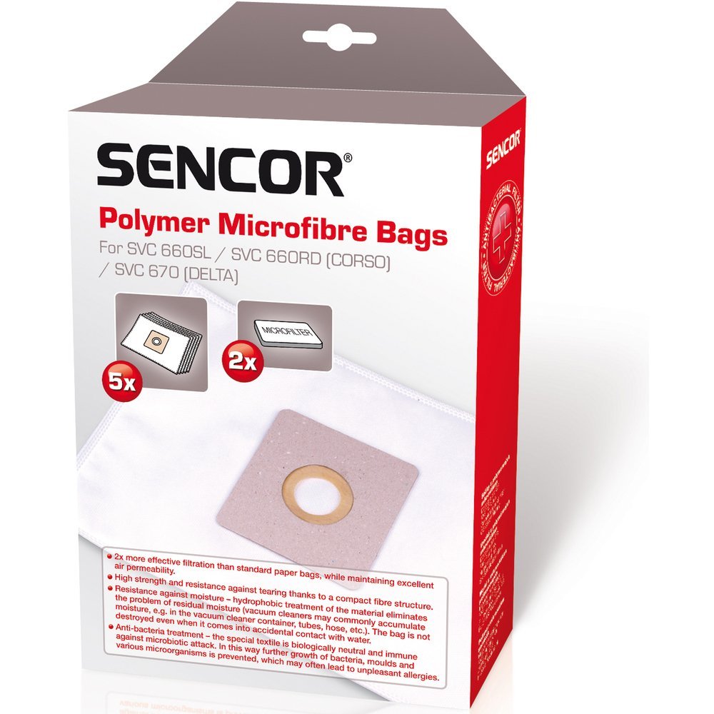 Vacuum Cleaner Bags for Sencor SVC Micro 660/6705 Pack (Microfiber)