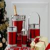 Premier Housewares Cocktail Shaker with Hammered Red Band - Stainless Steel view 3