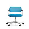 Steelcase QiVi Office Chair - Gliding Seat - Hard Floor Casters - Malt - Arctic White Base and Frame view 3