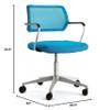 Steelcase QiVi Office Chair - Gliding Seat - Hard Floor Casters - Coconut Jay - Platinum Base and Frame view 2
