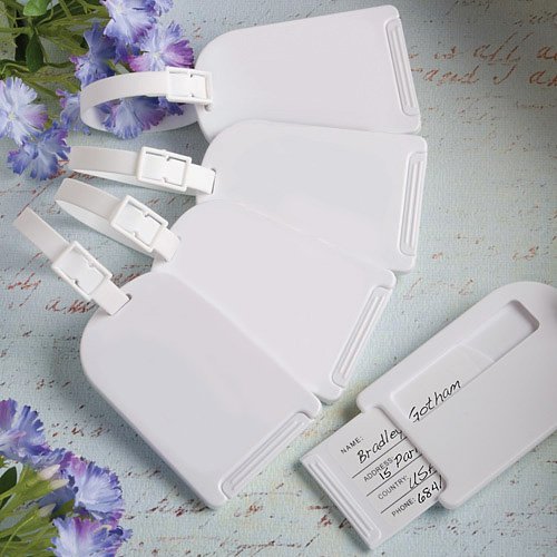 Perfectly Plain Collection Luggage Tag Favors [Set of 24]