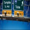 Walls 360 Peel & Stick Wall Mural: Interstate Signs Oklahoma City (24 in x 9 in) view 1