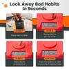 Kitchen Safe Time Locking Container (Medium), Timed Lock Box for Cell Phones, Snacks, and other unwanted temptations (Blue Lid + 5.5 White Base with Access Port) view 4