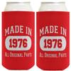 50th Birthday Gifts For Women Made In 1976 Original Parts 2-Pack Can Drink Thermocoolers Red view 1