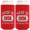 70th Birthday Gifts For Women Made In 1956 Original Parts 2-Pack Can Drink Thermocoolers Red view 1