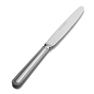 Bon Chef S712 Stainless Steel 18/8 Bolero Solid Handle European Dinner Knife, 9-5/8" Length (Pack of 12)