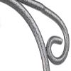 Floor Easel with Decorative Scroll Detailing, Height-Adjustable Hooks, 71.25 inches Tall, Metal - Silver view 4
