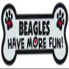 Dog Bone Shaped Magnets: Beagles Have More Fun! | Cars, Trucks, Mailboxes view 1