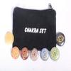 Jet Chakra Stone with Chakra Case Set of 7 Chakra Stones Symbolizing Body Chakras - for Peace of Mind, Positive Energy, Relaxation. view 1