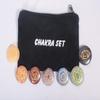 Jet Chakra Stone with Chakra Case Set of 7 Chakra Stones Symbolizing Body Chakras - for Peace of Mind, Positive Energy, Relaxation. view 2