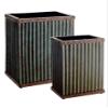 Arcadia Silk Plantation 20" H-23.5" Hx8.75 W-12 W x12.75 l-16.25" l Metal Stud Container (2 ea./set) Assorted view 1