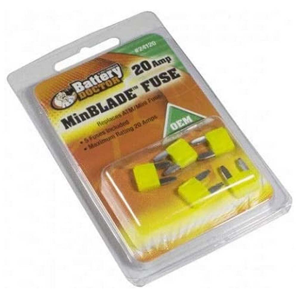 WirthCo 24120 Battery Doctor 20 Amp MinBlade Fuse, 5 Pack