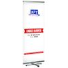 Cross Single banner adjustable height 31.5" Reusable Banner Travel Display 31-1/2" Poster Size Silver Anodized Aluminium, Telescopic Pipe (One) view 1