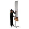 Cross Single banner adjustable height 31.5" Reusable Banner Travel Display 31-1/2" Poster Size Silver Anodized Aluminium, Telescopic Pipe (One) view 2
