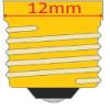 CEC Industries #6T-4 120V Bulbs, 120 V, 6 W, E12 Base, T-4 Shape (Box of 10) view 2