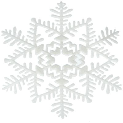 Amscan White Christmas Embellishment Glitter Snowflake Decoration - 6 1/2", 1Ct.