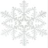 Amscan White Christmas Embellishment Glitter Snowflake Decoration - 6 1/2", 1Ct. view 1