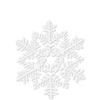 Amscan White Christmas Embellishment Glitter Snowflake Decoration - 6 1/2", 1Ct. view 2