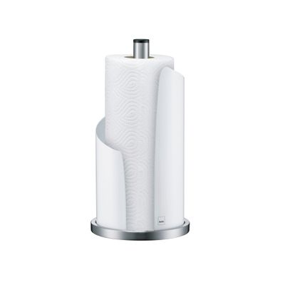 Kela Kitchen roll Holder Stella 15x32cm of Stainless Steel in White, 15 x 15 x 32 cm