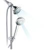 DreamSpa 3-way Shower Combo PLUS Instant-Mount Drill-Free Slide Bar - Enjoy Overhead & Handheld Shower Head with Height/Angle Adjustable Bracket and Stainless Steel Hose for Ultimate Convenience! view 1