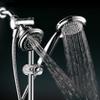 DreamSpa 3-way Shower Combo PLUS Instant-Mount Drill-Free Slide Bar - Enjoy Overhead & Handheld Shower Head with Height/Angle Adjustable Bracket and Stainless Steel Hose for Ultimate Convenience! view 3