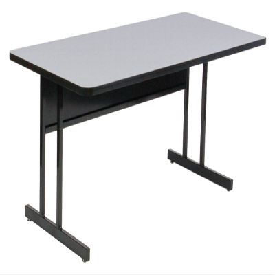 Correll CS2448-15 Computer & Training Table, Gray Granite/Black