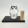 (ADERIA) Glass Ornament, Child Owl, Clear F-71220 view 2