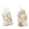 Deco 79 Dried Plant Handmade Decorative Orbs & Vase Filler Decorative Containers with Varying Designs, set of 2 Decorative Keepsake Boxes 8" x 8" x 15", Brown view 3