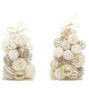 Deco 79 Dried Plant Handmade Decorative Orbs & Vase Filler Decorative Containers with Varying Designs, set of 2 Decorative Keepsake Boxes 8" x 8" x 15", Brown view 4