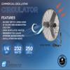 TPI Corporation CACU30WO 30" High Velocity Oscillating Pedestal Mount Fan for Garage, Commercial, Industrial  3 Speed 120 Volt Motor, 9' Cordset view 2