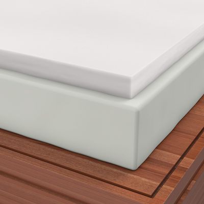 Expandable Cover and Contour Pillow included with Twin 1.5 Inch Soft Sleeper 2.5 Visco Elastic Memory Foam Mattress Topper USA Made