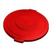 Carlisle Bronco Lid for 10 gal Waste Container Red, 16-1/8" (Case of 6)