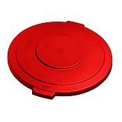 Carlisle Bronco Lid for 10 gal Waste Container Red, 16-1/8" (Case of 6)