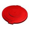 Carlisle Bronco Lid for 10 gal Waste Container Red, 16-1/8" (Case of 6) view 1